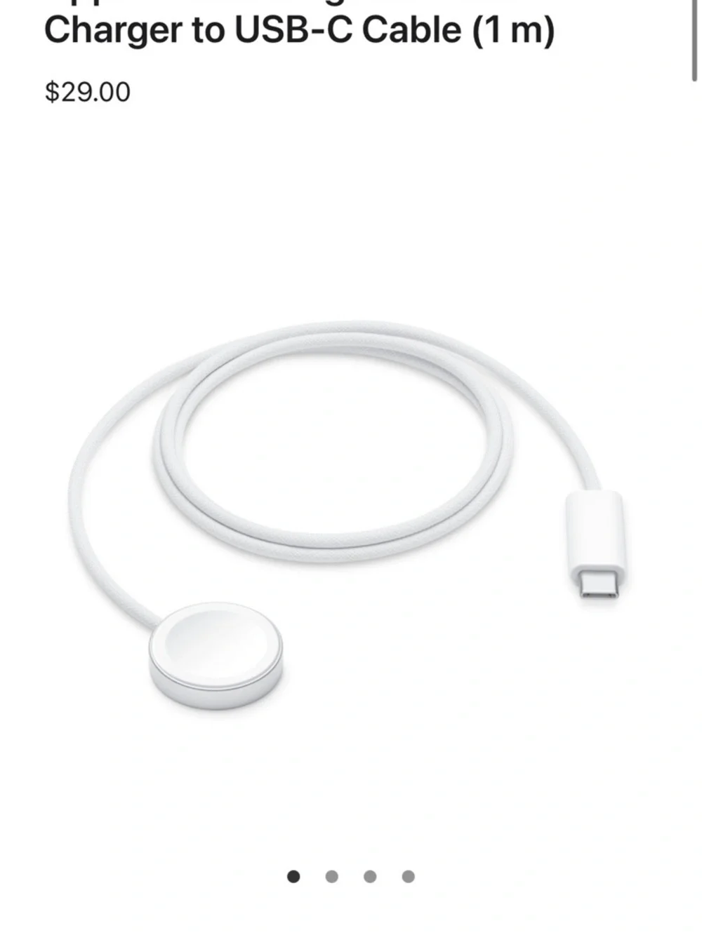 Apple Store White Braided Magnetic Fast Charging Cable with USB-C